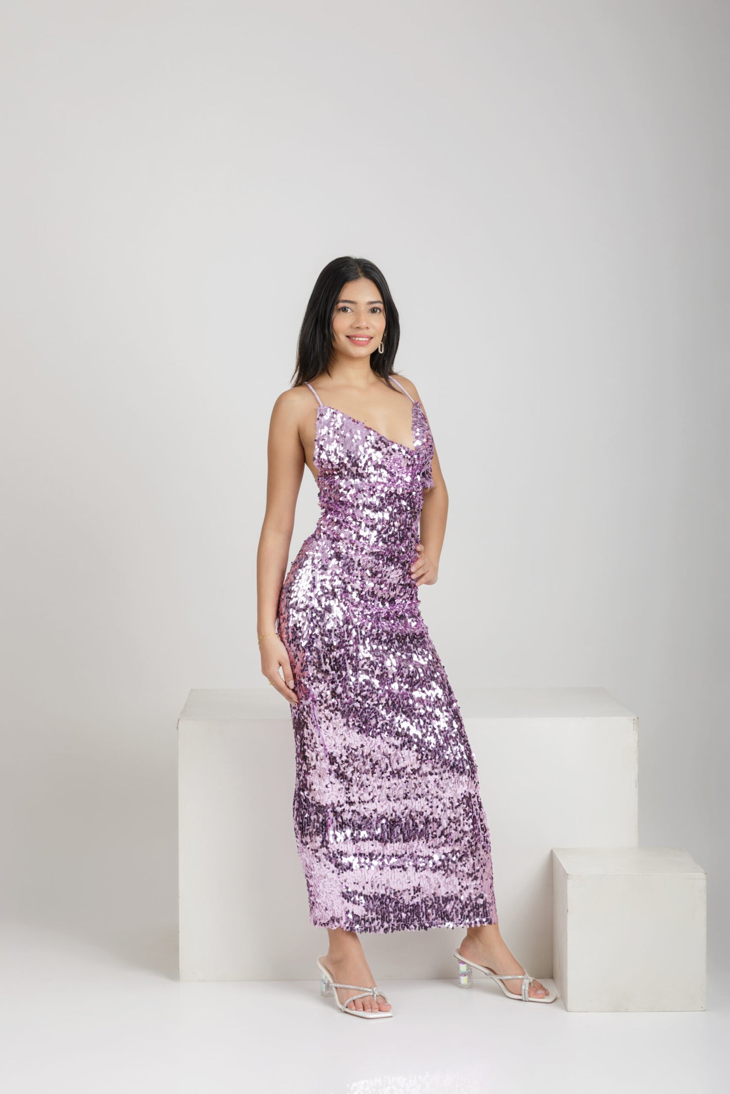 Pink shimmer dress