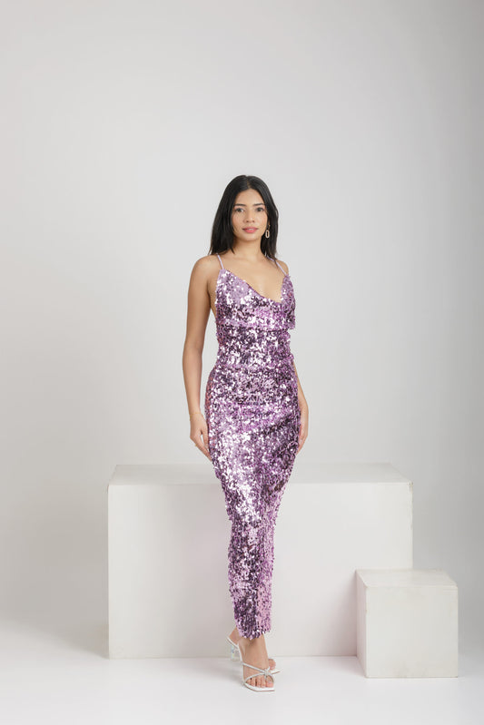Pink shimmer dress